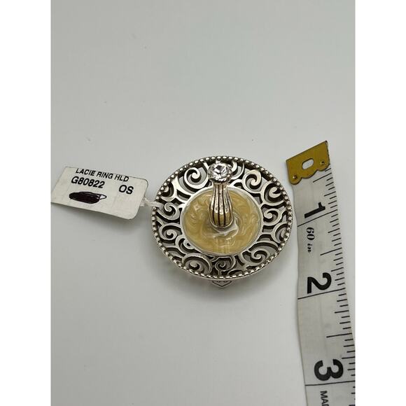 Nwt Brighton Lacie Daisy Ring Holder G80822 Swarovski crystal enamel filigree - Picture 4 of 6